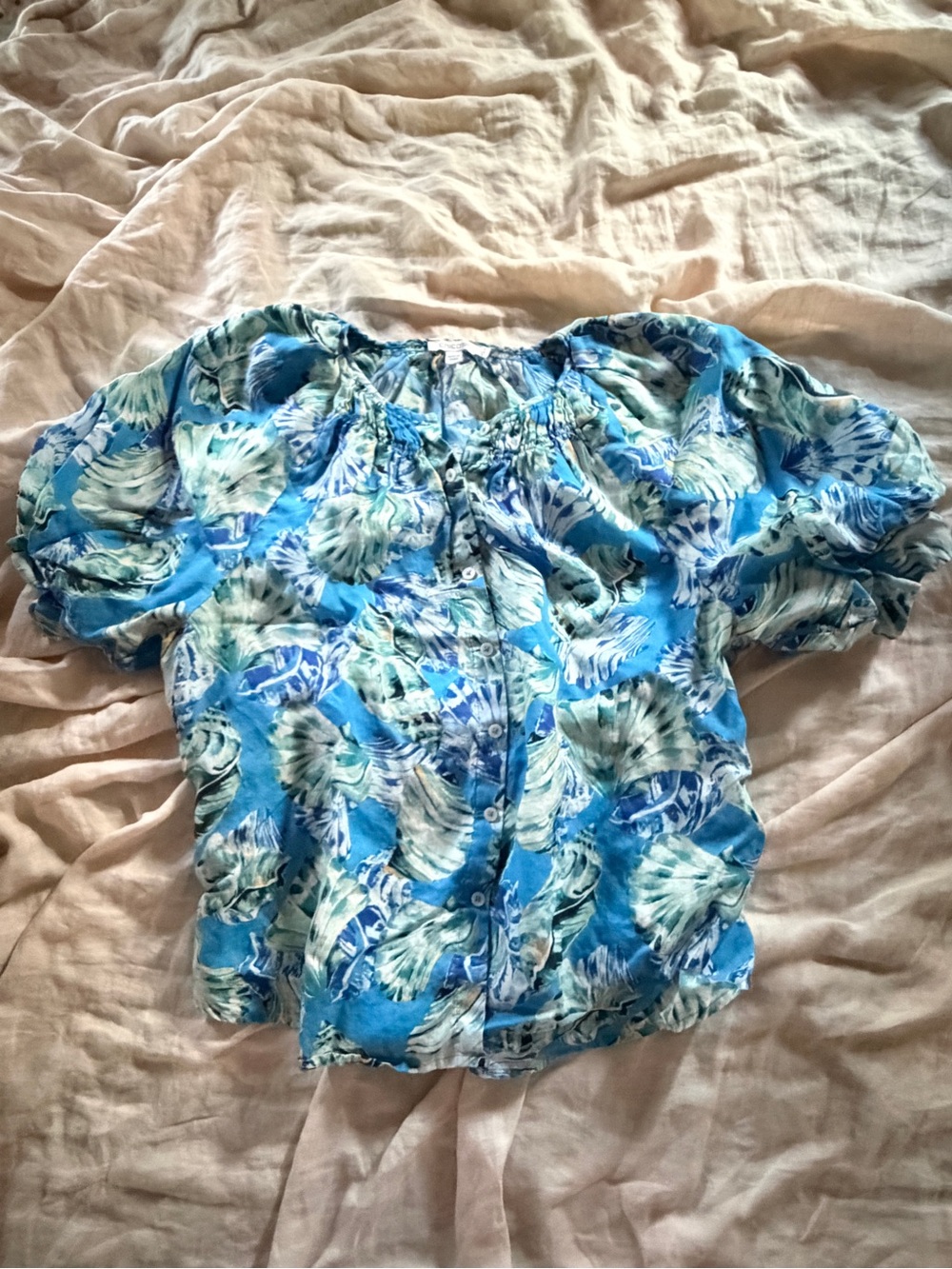 Chicos Blue Floral Women's Top
